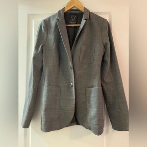 Talula Grey Single-Breasted Women's Blazer